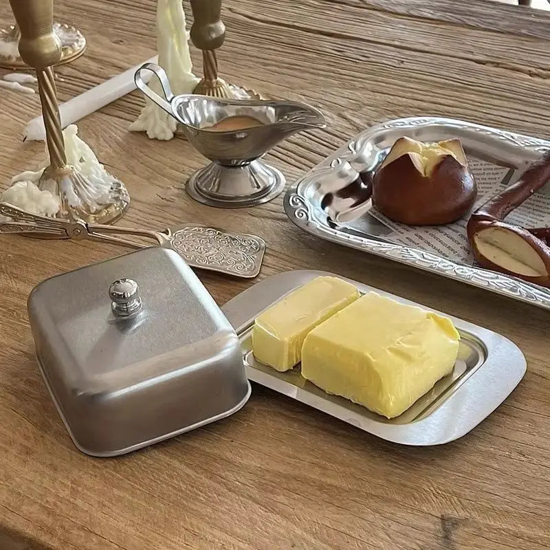 Stainless Steel Butter Dish with Lid