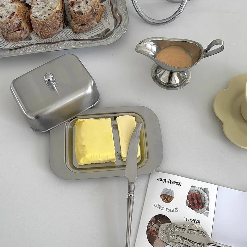 Stainless Steel Butter Dish with Lid