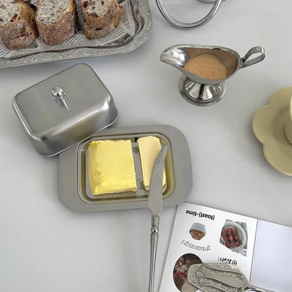 Stainless Steel Butter Dish with Lid