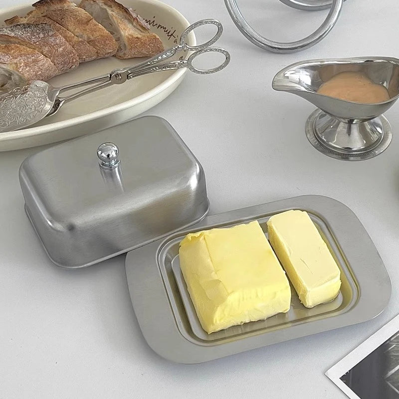 Stainless Steel Butter Dish with Lid