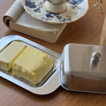 Stainless Steel Butter Dish with Lid