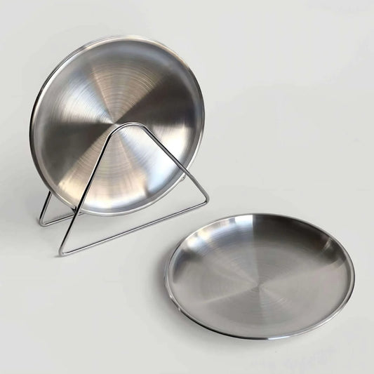 Set of Six Stainless Steel
Plate
